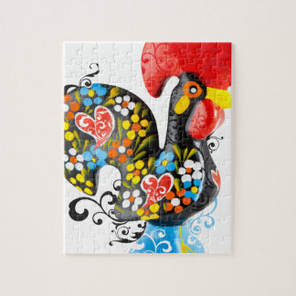 Puzzle Gallo famoso de Barcelos Nr 06 - edición floral