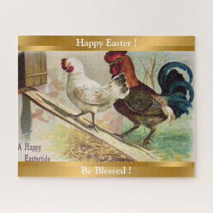 Puzzle Gallo Vintage Y Pascua De Pollo