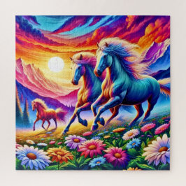 Puzzle Gallop en un paisaje fantástico