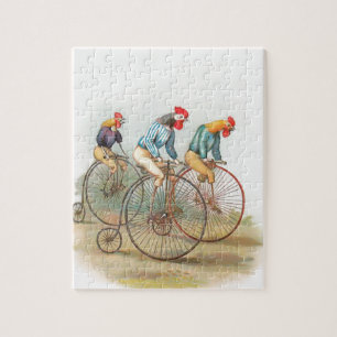 Puzzle Gallos del vintage en las bicis