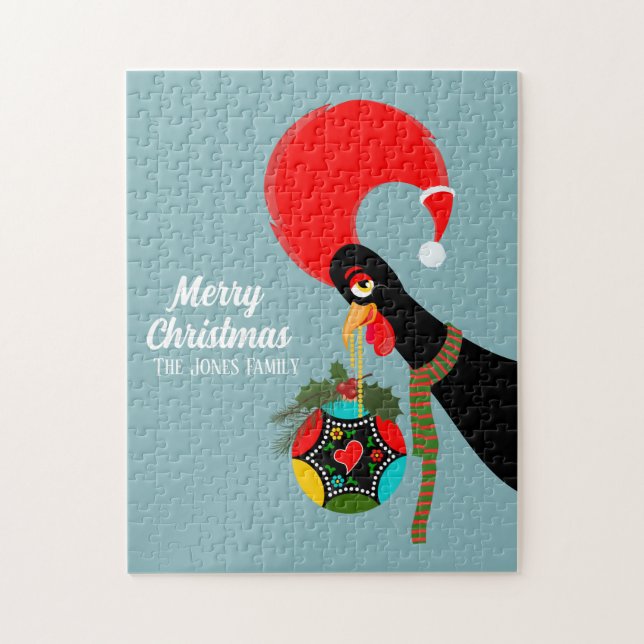 Puzzle Gallos portugueses y Navidades holandeses baubles (Vertical)