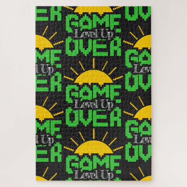 Puzzle Game Over, Level Up: Retro Pixel Block Adventure (Vertical)