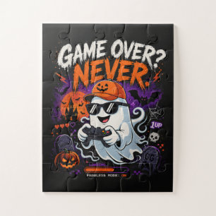 Puzzle Game Over Nunca Divertido Fantasma Gamer Halloween