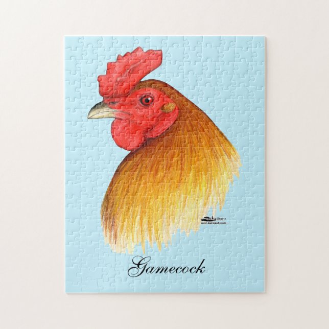 Puzzle Gamecock Stag Pea Comb (Vertical)