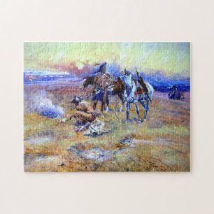 Puzzle Gamo de Búfalos Blackfeet Charles M Russell 1905