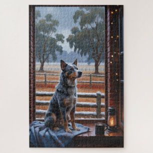 Puzzle Ganado Australiano Con Luces De Navidad Fiesta