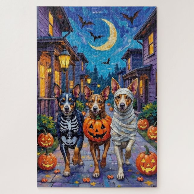 Puzzle Ganado Australiano Pidiendo Dulces en Halloween (Vertical)