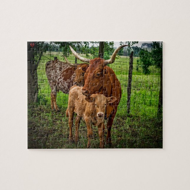 Puzzle Ganado de cuernos largos Texas (Horizontal)