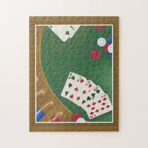 Puzzle Ganadora mano de póquer de seis a diez