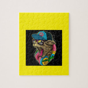 Puzzle gángster fresco que golpea el gato