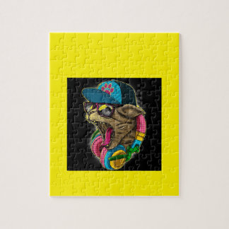 Puzzle gángster fresco que golpea el gato