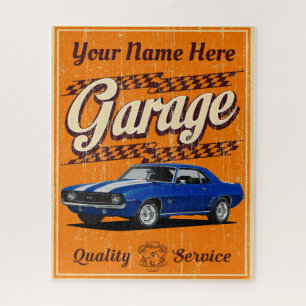 Puzzle Garaje Camaro personalizado en Naranja