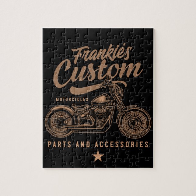 Puzzle Garaje personalizado de motocicletas Bobber para m (Vertical)