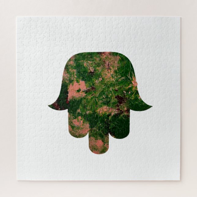 Puzzle Garden Hamsa Balloon Painting Studio Art  (Vertical)