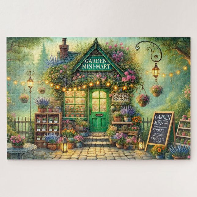 Puzzle Garden Mini-Mart Whimsical Flower Shop (Horizontal)