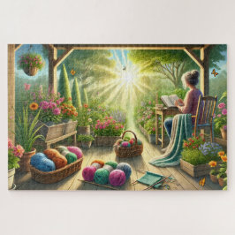 Puzzle Gardening Knitting Reading Mother's Serene Retreat