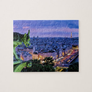 Puzzle Gargolye Se Acerca A París Por La Noche