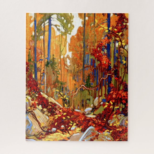 Puzzle Garland del otoño, pintura colorida, (Vertical)