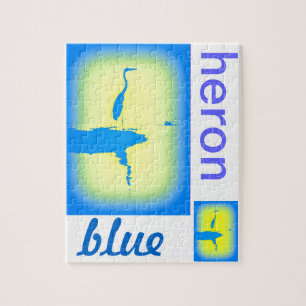 Puzzle garza azul