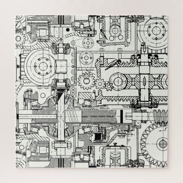 Puzzle Gases De Gálibo: Máquinas Técnicas Sin Marea. (Vertical)