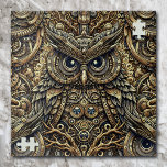 Puzzle Gases y búho Metalizado de vapor<br><div class="desc">Oveja metalizado de Steampunk. Desmaquillaje de artes metalizado en arte. Rompecabezas de Steampunk.</div>