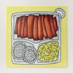 Puzzle Gastronomía hawaiana Placa Almuerzo Arroz Macaroni