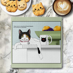 Puzzle Gata Calico Actitud Cocina de Gatos