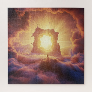 Puzzle Gates nublados celestialmente esperan a acercarse 