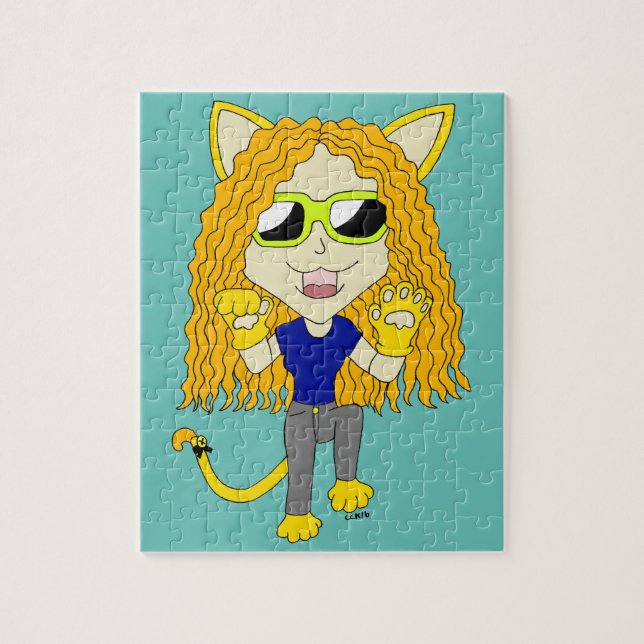 Puzzle Gatita Chibi con patas (Vertical)