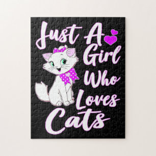 Puzzle Gatito Adorable Solo Una Niña Que Ama Los Gatos