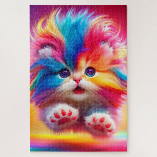 Puzzle Gatito arcoiris