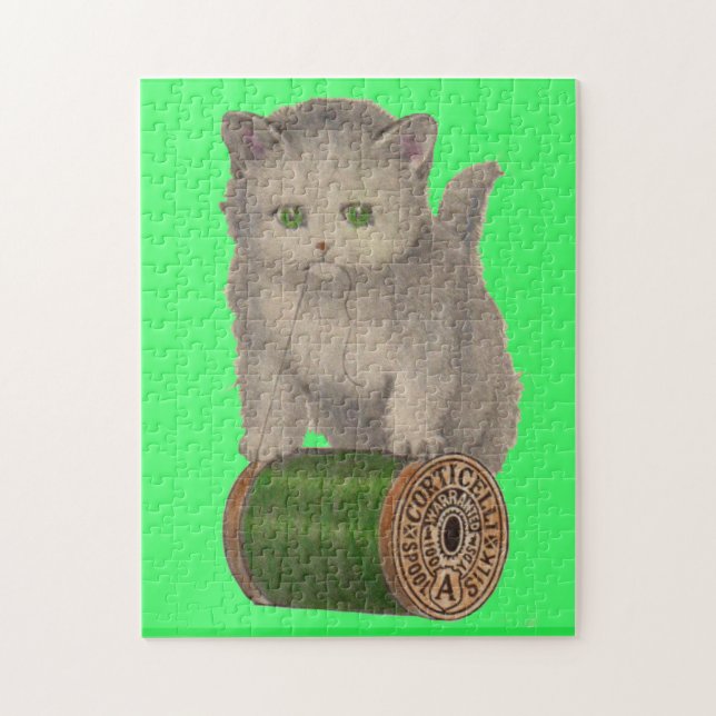 Puzzle Gatito blanco Corticelli de 1930 (Vertical)
