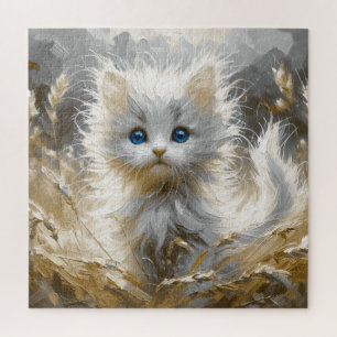 Puzzle Gatito blanco preciado