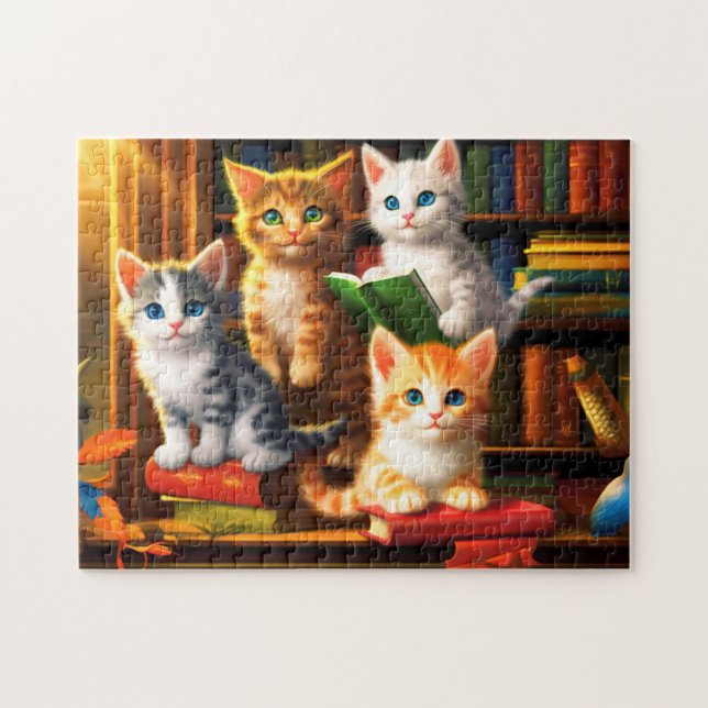 Puzzle Gatito de animales curados (Horizontal)