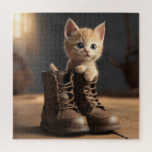 Puzzle Gatito en bota vieja
