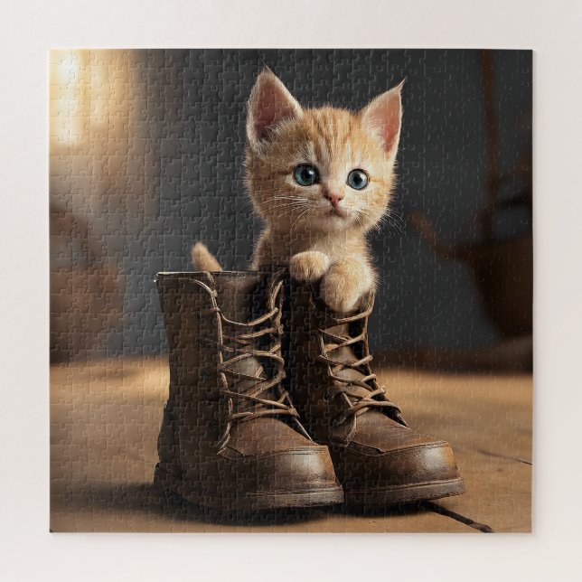 Puzzle Gatito en bota vieja (Vertical)