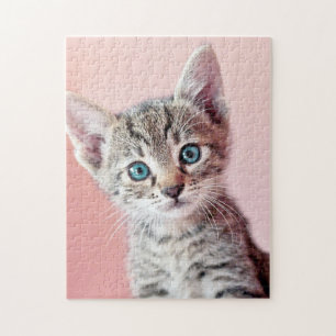 Puzzle Gatito lindo con los ojos azules