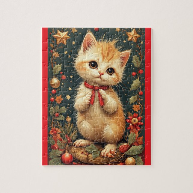 Puzzle Gatito Lindo de Vacaciones  (Vertical)
