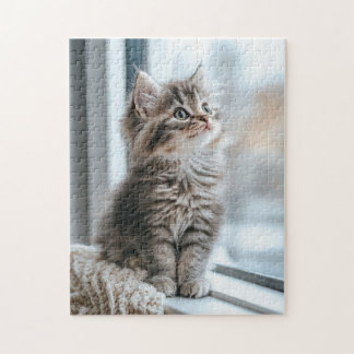 Puzzle Gatito mirando por la ventana