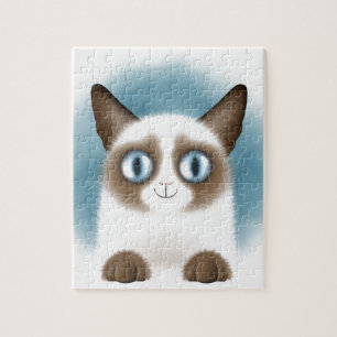 Puzzle Gatito siamés curioso