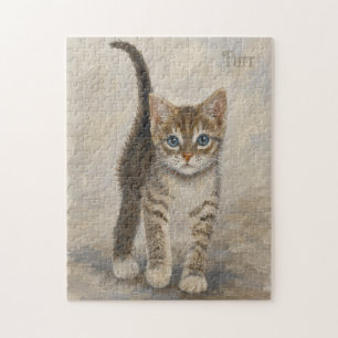 Puzzle Gatito Tabby Con Fondo
