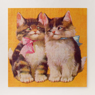 Puzzle gatitos adorables en la carroza de los años 1930