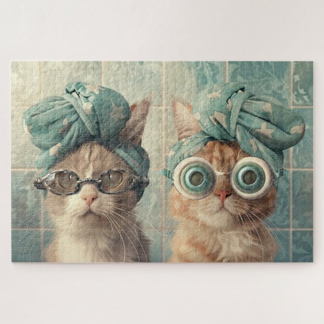 Puzzle Gatitos de Spa (Horizontal)