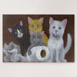 Puzzle Gatitos juguetones