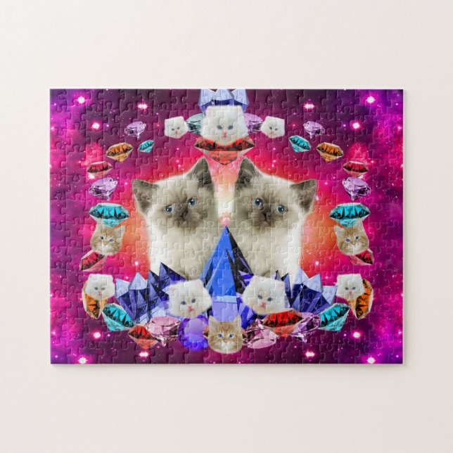Puzzle Gatitos y diamantes (Horizontal)
