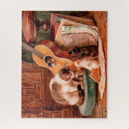 Puzzle Gatitos y guitarra - Los músicos vintage