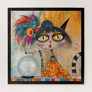 Puzzle Gato adivino místico caprichoso