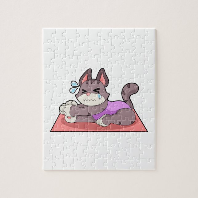 Puzzle Gato al gimnasio del yoga (Vertical)