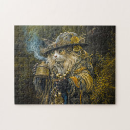 Puzzle Gato alquimista del bosque encantado