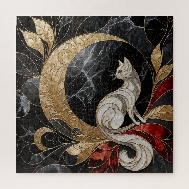 Puzzle Gato Art Deco (Vertical)